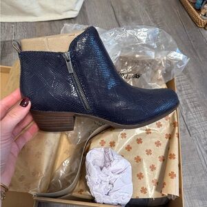 Navy Blue Lucky Brand Ankle Boots